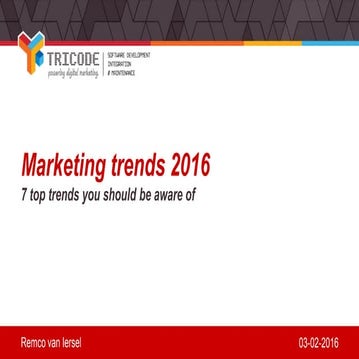 Online marketing trends 2016