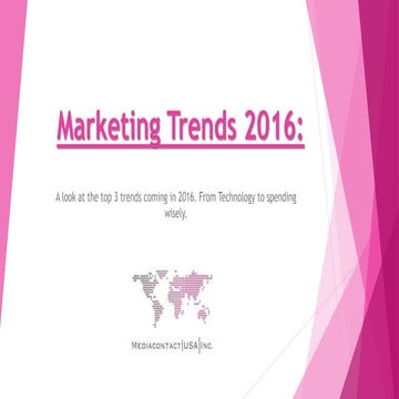 Marketing Trends 2016 Part 3 of 3