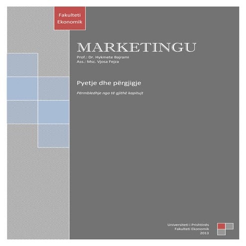 MARKETINGU - Dr. Hykmete Bajrami (Pyetje dhe përgjigje)