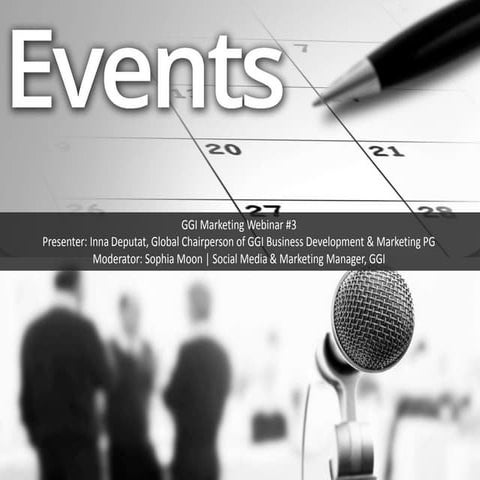 GGI Marketing Webinar #3: Marketing Events