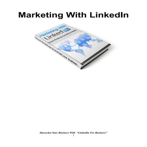 Marketing with linked in