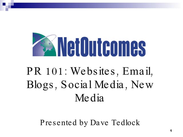 Marketing With Websites, Email,  Blogs & New Options