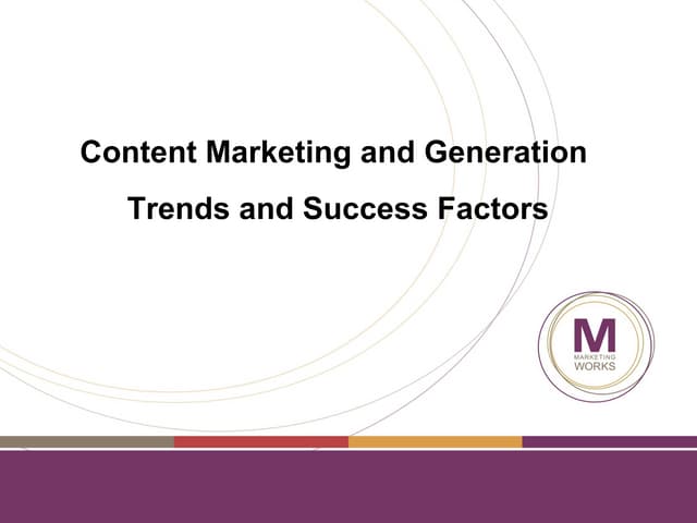 Content Marketing & Generation | Trends & Success Factors