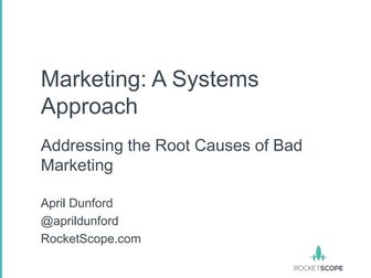 Startup Marketing: A Systems Approach