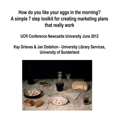 How Do You Like Your Eggs in the Morning: UCR Conference 2012