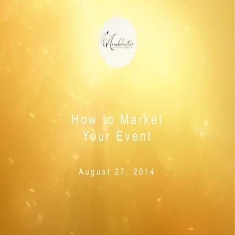 Marketing your peer to peer event