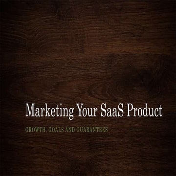 Marketing Your SaaS Product