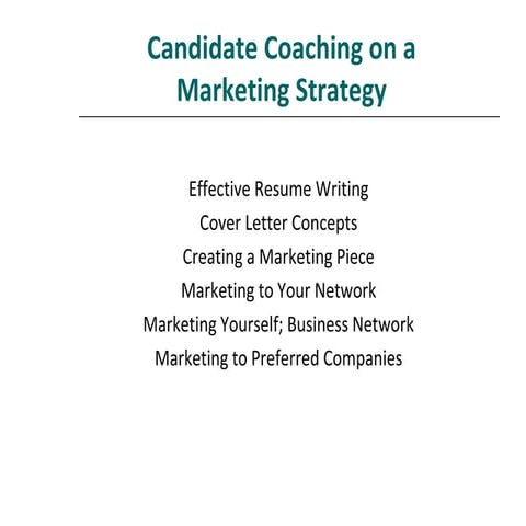 Marketing yourself consulting