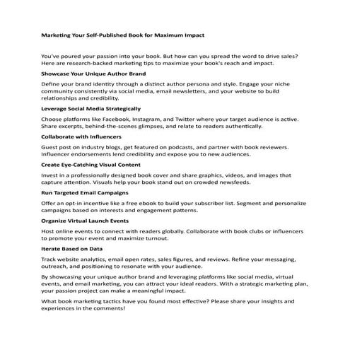 Marketing Your Self-Published Book for Maximum Impact.docx