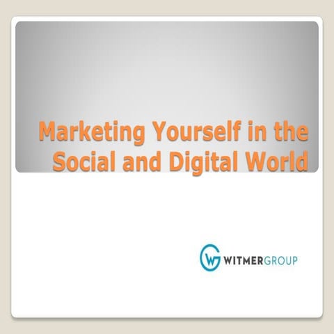 Marketing yourself in the social and digital world June 2014 - Social Tips