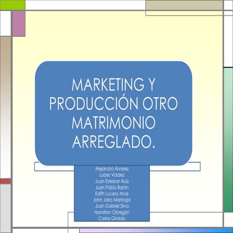 Marketing y produccion