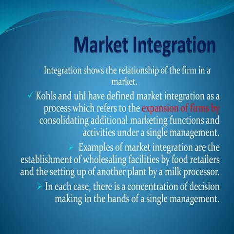 Market integration by babita baghel