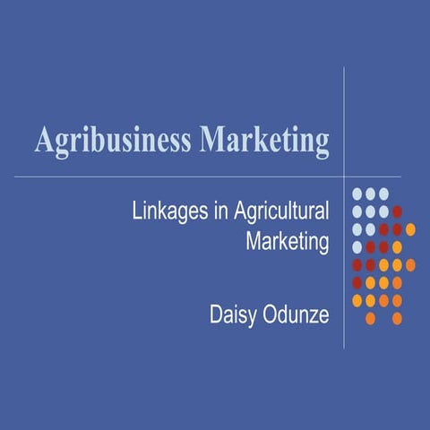 Agricultural Market linkages