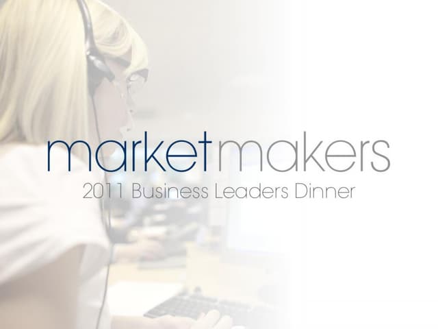 Market makers business leaders presentation
