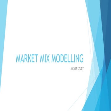 Market mix modelling