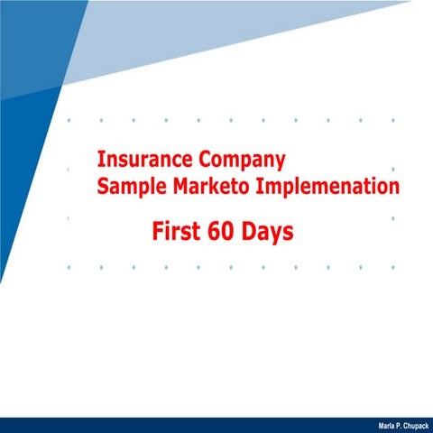 Marketo first 60 days sample implementation