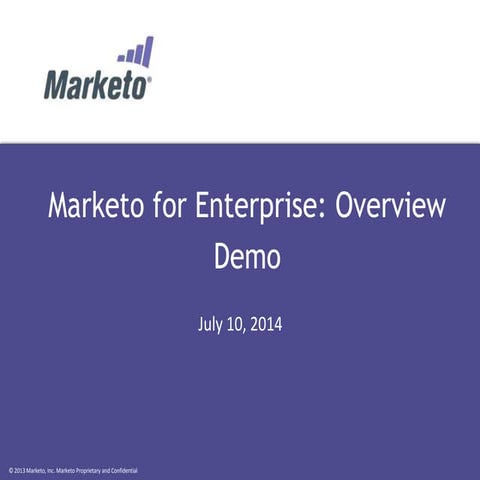 Marketo for Enterprise: Overview Demo