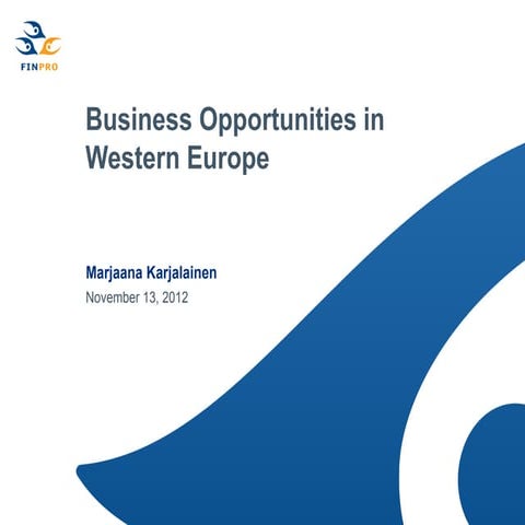 Market opportunity news flash western europe