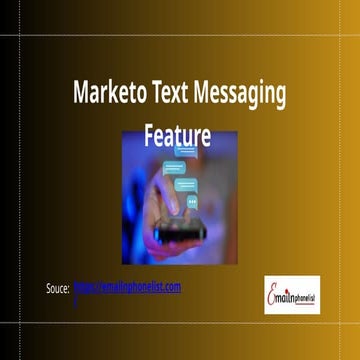Marketo Text Messaging Feature