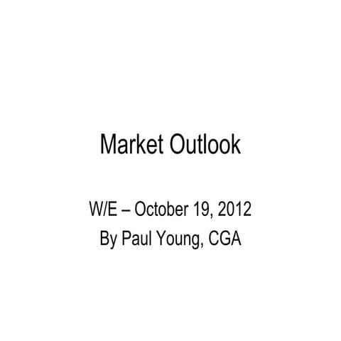 Market outlook october 19 2012