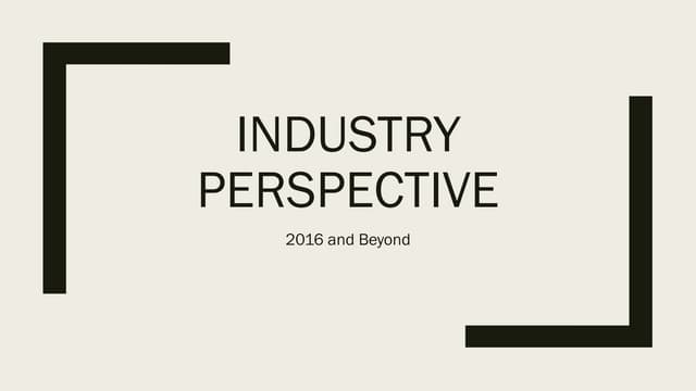 Customer Facing Technology Market Perspective 2016-2017