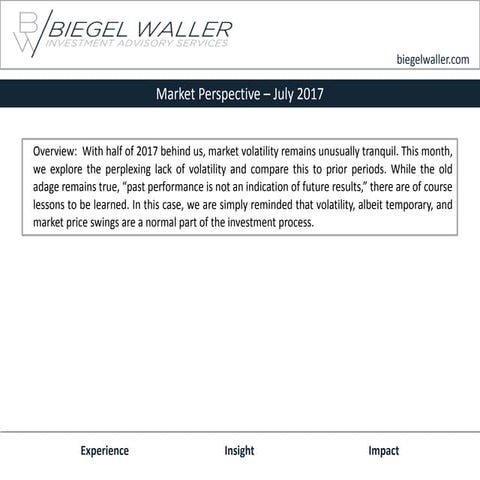 Market Perspectives - July 2017