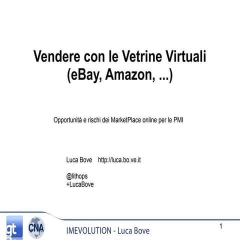 Vendere sulle vetrine virtuali come eBay ed Amazon