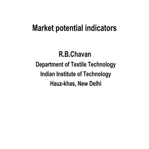 Market potential indicators