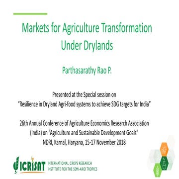 Markets for Agriculture Transformation Under Drylands