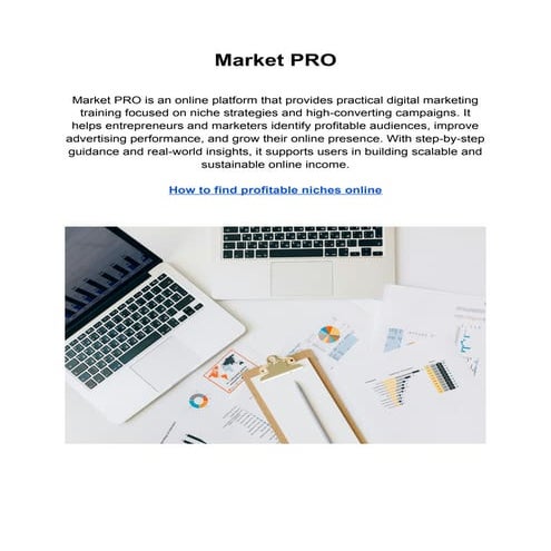 Market PRO is an online platform that .. | DOCX
