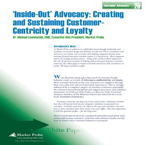 inside out customer-centricity white paper