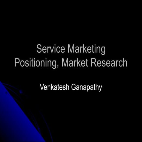 Market research   positioning