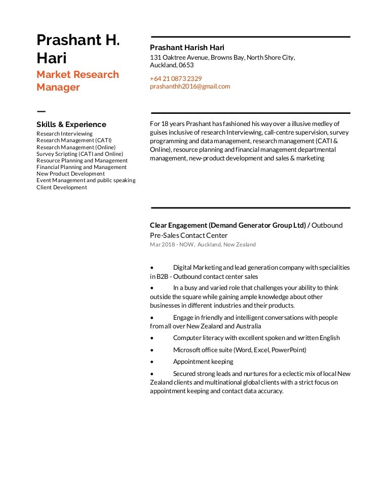 Market Research Cv Full V3