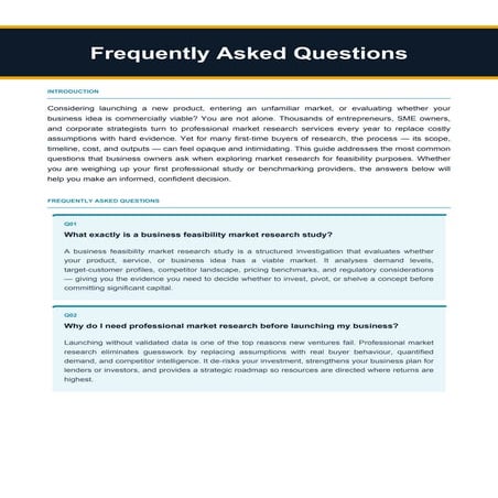 Market Research FAQ Guide for Business Feasibility – What Every ...