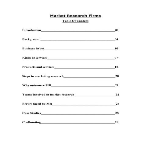 Market research firms