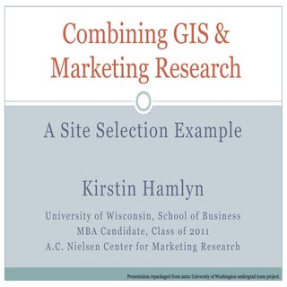 Market Research & Gis
