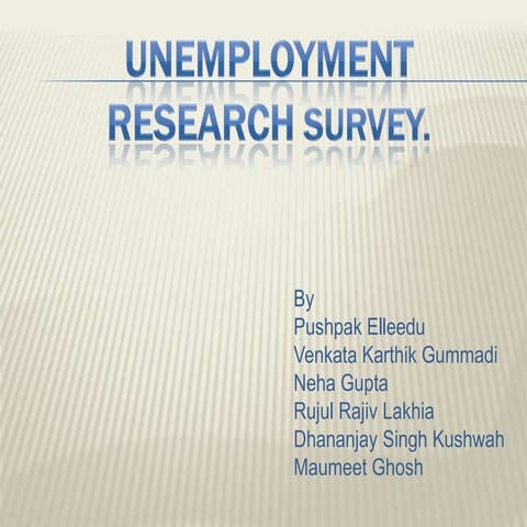 Market Research Opinion on Unemployment in India