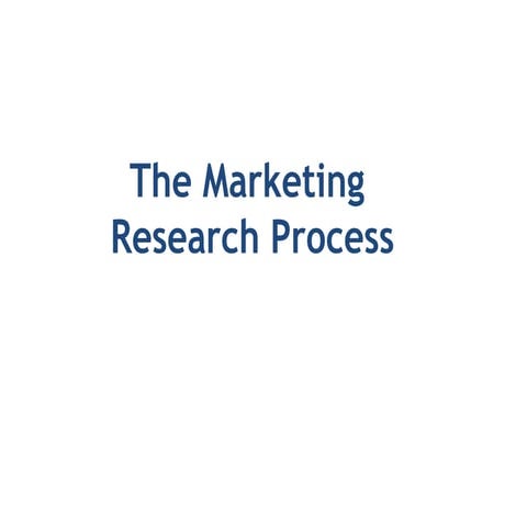 Market Research Process