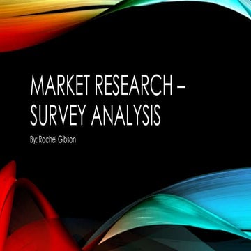 Market research – survey analysis