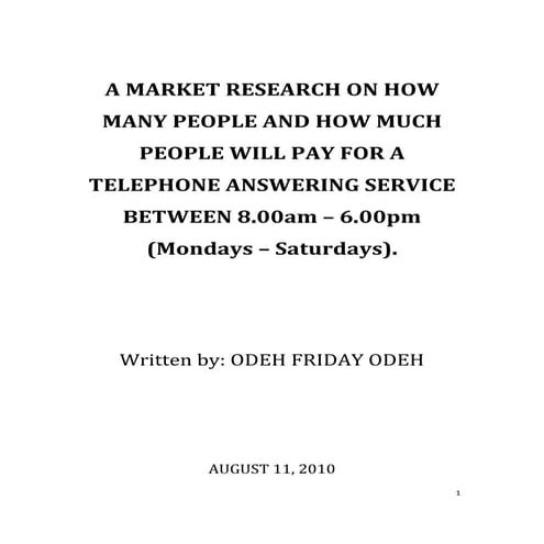 Market research telephone answering machine in nigeria
