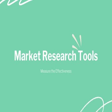 Market Research Tools Advantages