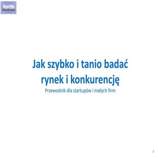 Badania rynku i konkurencji praktyc...