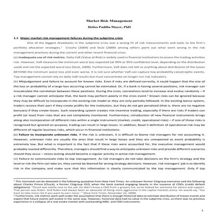 Market Risk Management | PDF