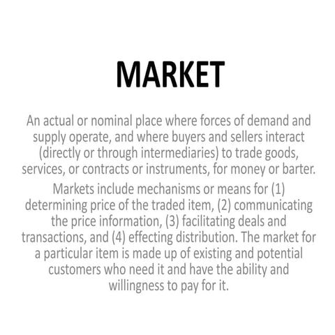 Markets