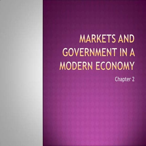 Markets and government in a modern economy