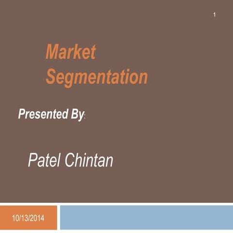 Market segmentation