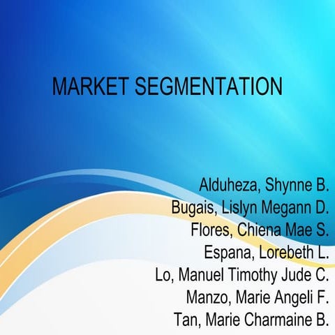 Market segmentation
