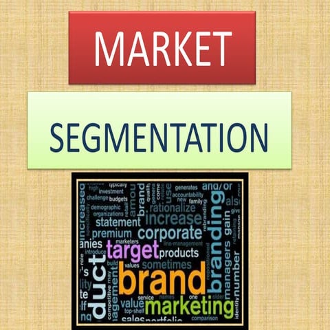 Market segmentation