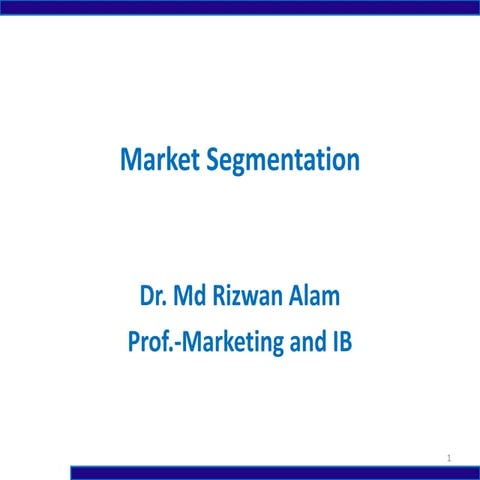 Market segmentation...STP 2021