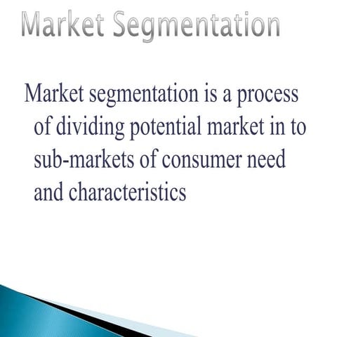 Market segmentation